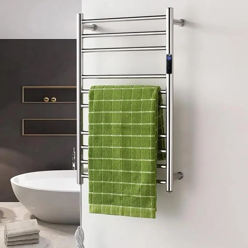 Toalheiro Térmico Inox Bivolt Grande Redondo com Timer Kazalinda