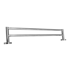 Toalheiro Duplo de 60cm Acabamento Redondo em Latão Cromado – TM176402 - Image 2