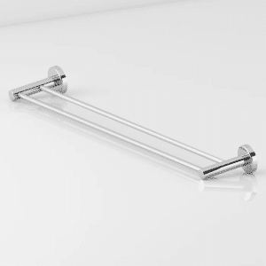 Toalheiro Duplo de 60cm Acabamento Redondo em Latão Cromado – TM176402 - Image 4