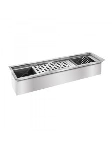 Calha Úmida Quadrada Inox 304 Escovado 75cm Ecobin