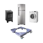 Carrinho Suporte Gira Fácil p Fogão, Geladeira, Máquina de Lavar – Aço Inox 400kg