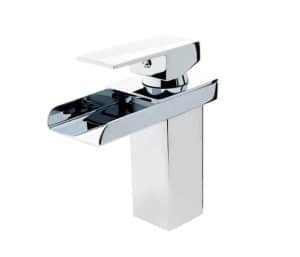 Torneira Monocomando Cascata Quadrada Bica Baixa Inox Polido