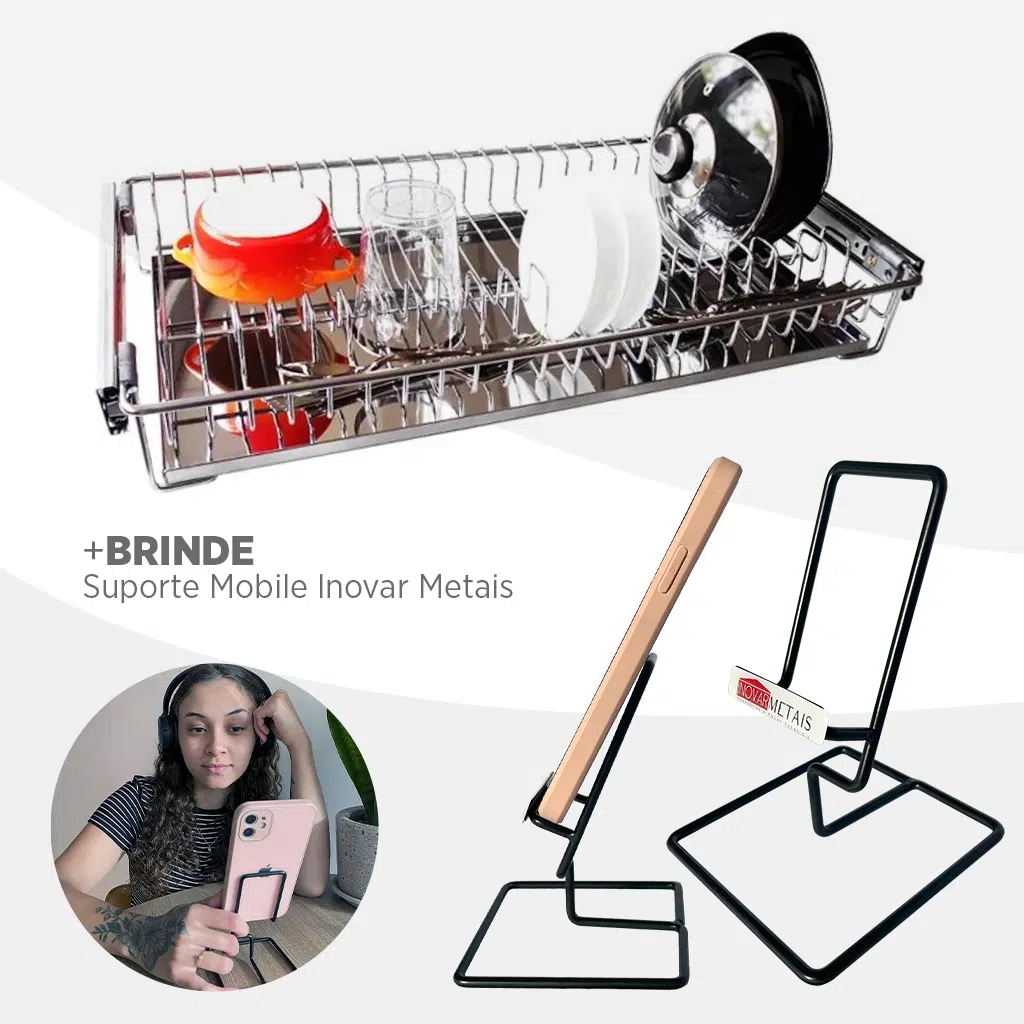 Escorredor De Embutir 57cm Mód. 60cm Com Trilhos Jomer 8740