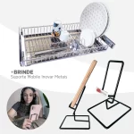 Escorredor De Embutir 57cm Inox Com Trilhos