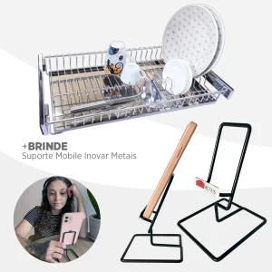 Escorredor De Embutir 57cm Inox Com Trilhos