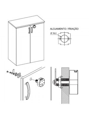 Fechadura Digital M1602 para Móveis 0216020ca - Papaiz - Imagem 7