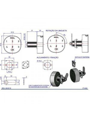 Fechadura Digital M1602 para Móveis 0216020ca - Papaiz - Imagem 8
