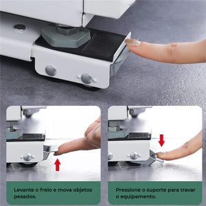 Suporte para Geladeira e Fogão SKI Cinza Move-Certo PROMOÇÃO! - Imagem 4