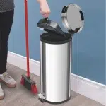 Lixeira Inox 30L Tramontina com Pedal e Balde Removível