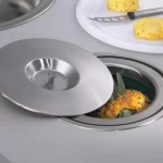Lixeira de Embutir 5L Kazalinda Tampa Inox Escovado com Balde Plástico