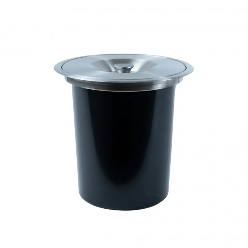 Lixeira de Embutir 5L Kazalinda Tampa Inox Escovado com Balde Plástico