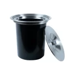 Lixeira de Embutir 5L Kazalinda Tampa Inox Escovado com Balde Plástico
