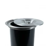 Lixeira de Embutir 5L Kazalinda Tampa Inox Escovado com Balde Plástico