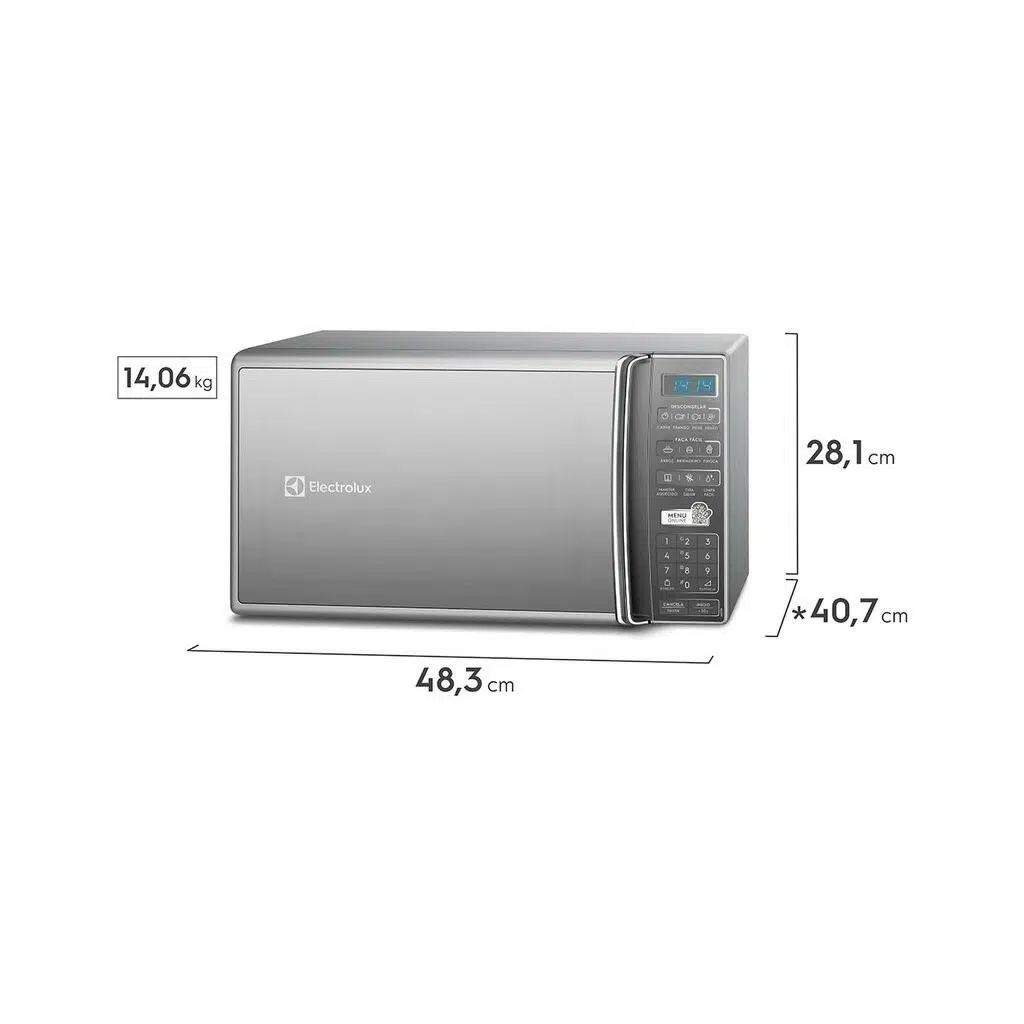 Micro-ondas Electrolux 27L Prata Espelhado MS37R