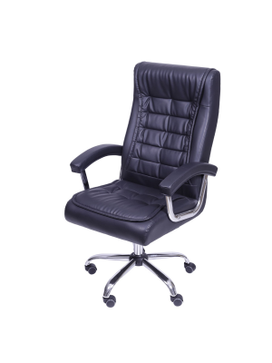 Cadeira de Escritório Presidente Oslo Preta 3321 Or Design
