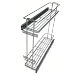 Porta Temperos Duplo JL Max Lateral Cromado com Trilhos Deslizante - Jomer 8684