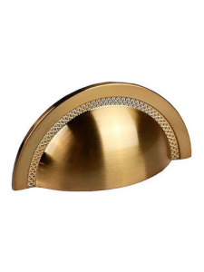 Puxador Shell 64mm Red Gold Brilhante Zen Design
