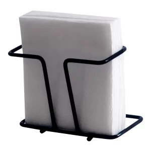 Porta Guardanapo Suporte de Papel Bancada Preto - Jomer 2432