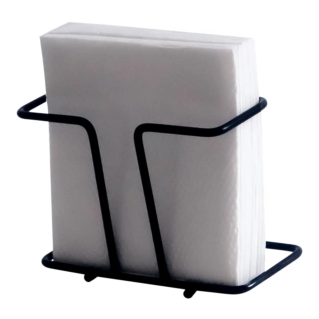 Porta Guardanapo Suporte de Papel Bancada Preto - Jomer 2432