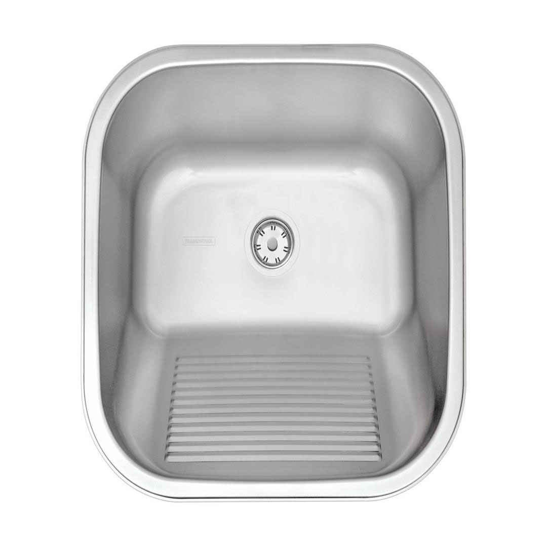 Tanque de Encaixe Tramontina Hera 25L em Aço Inox Acetinado 40x40cm