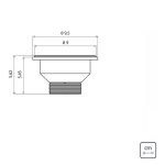 Tanque de Encaixe Tramontina Hera 25L em Aço Inox Acetinado 40x40cm