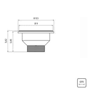 Tanque de Encaixe Tramontina Hera 25L em Aço Inox Acetinado 40x40cm