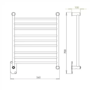 Toalheiro Aquecedor de Toalhas Belle Inox 304 Clean