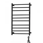 Toalheiro Térmico Redondo Preto Inox Kazalinda | Timer e Temp. Touch | Bivolt
