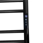 Toalheiro Térmico Redondo Preto Inox Kazalinda | Timer e Temp. Touch | Bivolt