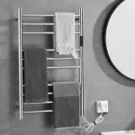 Toalheiro Térmico Inox Bivolt Grande Redondo com Timer Kazalinda