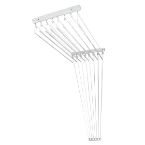 Varal de Teto Individual 8 Varetas Branco 120cm - Kazalinda