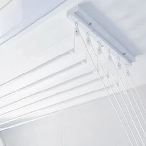 Varal de Teto Individual 8 Varetas Branco 120cm - Kazalinda