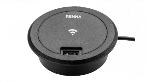 Carregador Wireless Usb Mesa Embutir Portátil Ø60mm - Imagem 2
