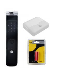 Fechadura Digital Yale YMF 40A RL com Biometria + Hub + Zigbee