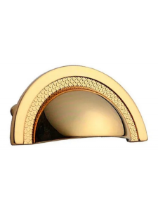 Puxador Shell 64mm Gold Brilhante Zen Design