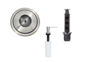Kit Lixeira Embutir 5l + Torre De Tomada + Dosador Inox