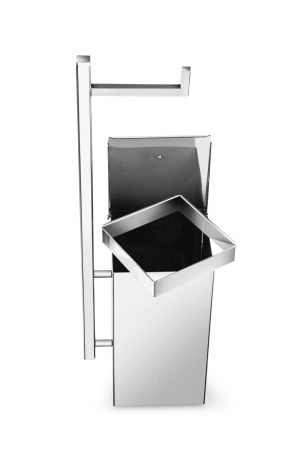Lixeira Quadrada Inox Polido com Papeleira Ecobin - Image 3