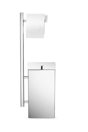 Lixeira Quadrada Inox Polido com Papeleira Ecobin - Image 2
