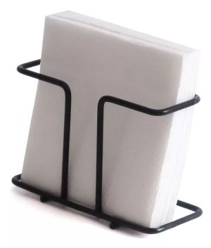 Suporte Guardanapo Papel Preto Aramado - Jomer | Elegância na Mesa