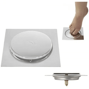 Ralo Inteligente Click para Banheiro 10x10 Cm Inox