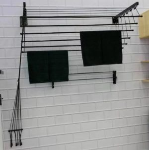 Varal Parede ou Teto Preto 120cm - Secalux - Image 2