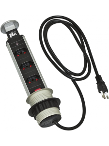Torre Multiplug Retrátil com 3 Tomadas
