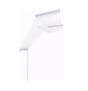 Varal de Teto Individual 10 Varetas Branco - 80cm