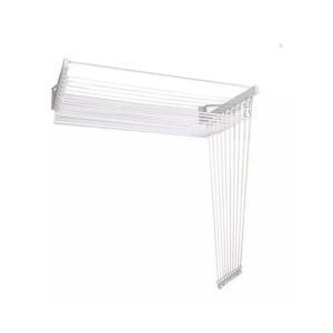 Varal de Parede Individual 8 Varetas Branco - 80cm