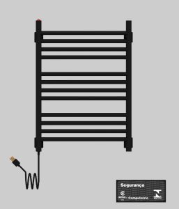Aquecedor De Toalhas Térmico Seccare Esatto Branco Preto