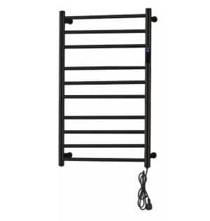 Toalheiro Térmico Bivolt Grande Redondo Inox Preto Fosco Com Timer – KZI