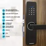 Fechadura Digital Miami com Biometria e Senha Primebras