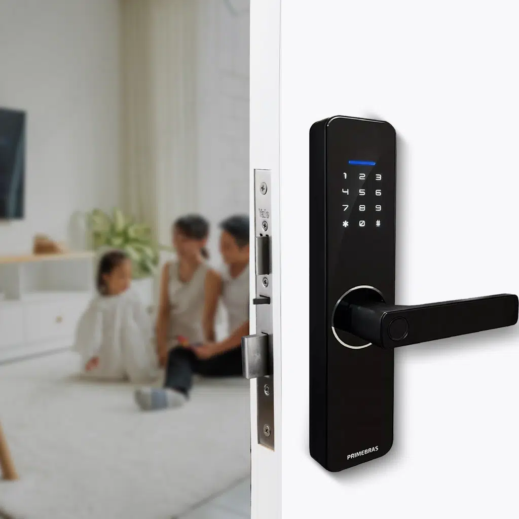 Fechadura Digital Miami com Biometria e Senha Primebras