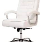 Cadeira de Escritório Presidente Oslo Branca 3321 Or Design