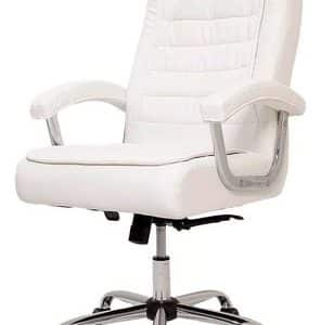 Cadeira de Escritório Presidente Oslo Branca 3321 Or Design